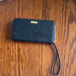 Kate Spade Black Laser-Cut Wallet